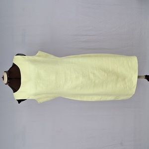 Talbots Luxurious Pure Irish Linen Sheath Dress Celery Green 16